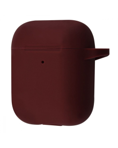 Чохол для навушників AirPods 1/2 Silicone Case Червоний (Bordo)