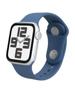 Умные часы Apple Watch SE GPS 40 мм Silver Aluminium Case с ремешком Denim Sport Band - S/M (MXEC3QH/A)