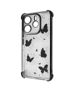 Чохол накладка для Xiaomi Redmi Note 14 5G WAVE Winkie Чорна (Black/butterfly)
