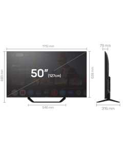 Телевізор Tesla 50E655BUS Чорний (Black)