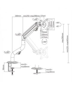 Кронштейн Gembird MA-DA1-02 Чорний (Black)