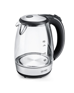 Електрочайник First FA-5404-2-WI Срібний Чорний (Silver Black)