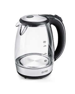 Електрочайник First FA-5404-2-BA Срібний Чорний (Silver Black)