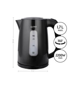 Електрочайник First FA-5417-7-BA Чорний (Black)
