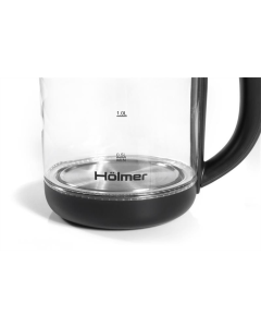 Електрочайник Holmer HKS-2025 скло Чорний (Black)