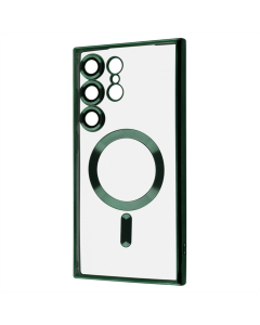 Чохол-накладка для Samsung S25 Ultra WAVE Metal Color Case с магнітним кільцем Зелений (Темно-зелений)