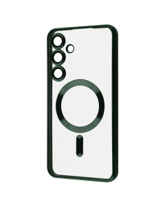 Чехол-накладка для Samsung S25 Plus WAVE Metal Color Case Magnetic Ring Зеленый (Темно-зеленый)