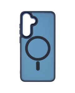 Чехол-накладка для Samsung S25 Plus WAVE Metal Color Case Magnetic Ring Синий (Midnight Blue)