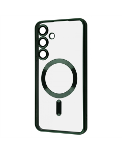 Чохол накладка для Samsung S25 WAVE Metal Color Case with Magnetic Ring Зелений (Dark Green)