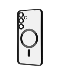 Чехол-накладка для Samsung S25 WAVE Metal Color Case Magnetic Ring Черный (Black)