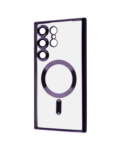 Чехол-накладка для Samsung S24 WAVE Metal Color Case с магнитным кольцом Фиолетовый (Deep Purple)