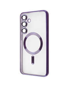 Чехол-накладка для Samsung S24 WAVE Metal Color Case с магнитным кольцом Фиолетовый (Deep Purple)