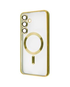 Чехол-накладка для Samsung S24 FE WAVE Metal Color Case Magnetic Ring Золотой (Gold)