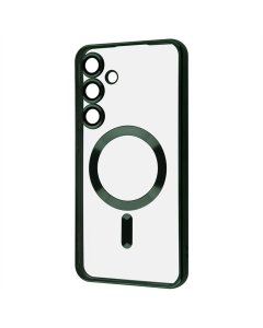 Чехол-накладка для Samsung S24 WAVE Metal Color Case с магнитным кольцом Зеленый (Темно-зеленый)