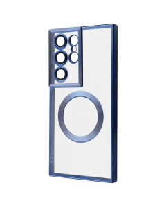 Чохол накладка для Samsung S23 Ultra WAVE Metal Color Case Magnetic Ring Синій (Midnight Blue)