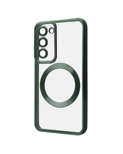 Чехол-накладка для Samsung S23 WAVE Metal Color Case с магнитным кольцом Зеленый (Темно-зеленый)