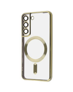 Чехол-накладка для Samsung S22 WAVE Metal Color Case Magnetic Ring Золотой (Gold)
