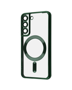 Чохол накладка для Samsung S21 FE WAVE Metal Color Case with Magnetic Ring Зелений (Dark Green)