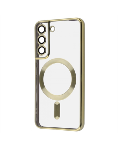 Чехол-накладка для Samsung S21 FE WAVE Metal Color Case Magnetic Ring Золотой (Gold)