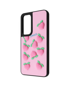 Чехол-накладка для Samsung S24 FE WAVE Doodle Case Черный (Персик)