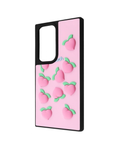 Чехол-накладка для Samsung S24 Ultra WAVE Doodle Case Черный (Персик)