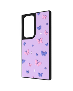 Чохол накладка для Samsung S25 Ultra WAVE Doodle Case Чорна (Butterflies)