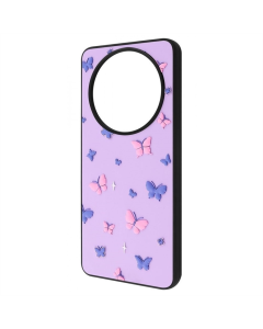 Чохол накладка для Xiaomi Redmi A3 WAVE Doodle Case Чорна (Butterflies)