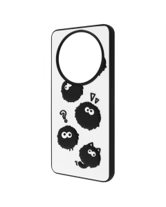 Чохол накладка для Xiaomi Redmi A3 WAVE Doodle Case Чорна (Black Fluffy)