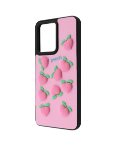 Чохол накладка для Xiaomi Redmi Note 12 WAVE Doodle Case Чорна (Peach)