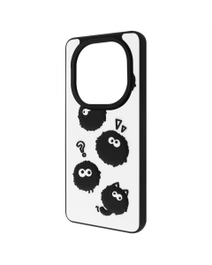 Чохол накладка для Xiaomi Redmi Note 14 Pro 5G / Poco X7 WAVE Doodle Case Чорна (Black Fluffy)