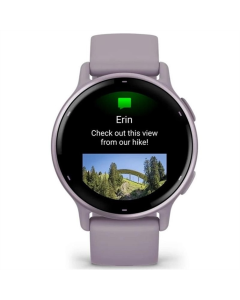 Смарт-годинник Garmin Vivoactive 5 Metallic Orchid Aluminum Bezel with Orchid Case Чорний (Black)