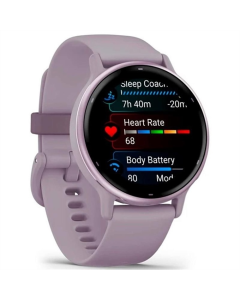 Смарт-годинник Garmin Vivoactive 5 Metallic Orchid Aluminum Bezel with Orchid Case Чорний (Black)