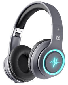 Бездротові повнорозмірні навушники Defender FreeMotion B571 LED Сірі (Gray)