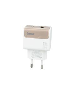 Зарядний пристрій Hoco CS73A 1USB/1Type-C 30W Білий (White)