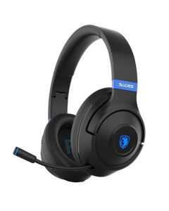 Бездротові повнорозмірні навушники Sades SA-205 Whisper Чорний Синій (Black Blue)