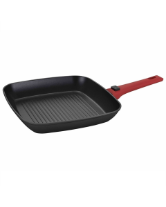 Сковорода гриль Pepper Агат PR-2209 зі з'ємною ручкою 24*24см Чорна (Black)