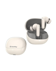 Бездротові навушники вкладиші ColorWay Slim TWS-1 Earbuds Long Life Бежевий (Beigeі)