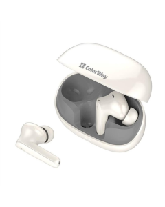 Бездротові навушники вкладиші ColorWay Slim TWS-1 Earbuds Long Life Бежевий (Beigeі)
