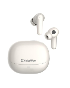 Бездротові навушники вкладиші ColorWay Slim TWS-1 Earbuds Long Life Бежевий (Beigeі)