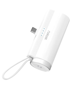 PowerBank 5000 mAh WIWU W026 2 in 1 Type-C з Magsafe For Apple Watch 15W Біла (White)