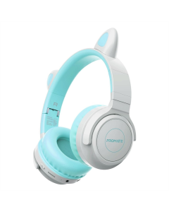 Бездротові повнорозмірні навушники Promate Panda Біло-зелені (Aqua)