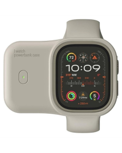 PowerBank 1200 mAh Charging Soft Case for Apple Watch 49mm Білий (Moon White)