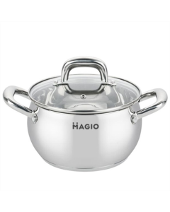 Каструля Magio 24см 6.1л (MG-1206) Срібна (Silver)