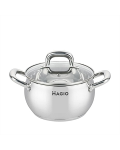 Кастрюля Magio 20см 3.6л (MG-1205) Серебристая (Silver)
