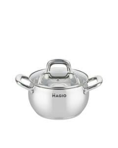 Кастрюля Magio 18см 2.6л (MG-1204) Серебристая (Silver)