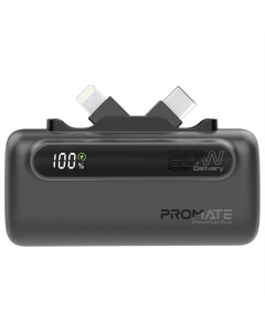 PowerBank 5000 mAh Promate PowerUp-Duo 20W Чорний (Black)