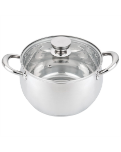 Каструля Pepper SESAME PR-1202-24  24×13.5см. 6.1л. Срібна (Silver)