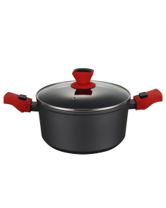 Каструля Pepper АГАТ зі знімними ручками (greblon C2) PR-2213 2.9л Чорна (Black)