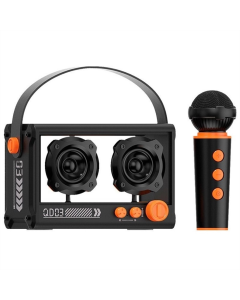 Bluetooth колонка QD03 Transparent с микрофоном Черная (Black)