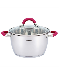 Кастрюля Pepper BEGONIA PR-1111-20 20см 3.3л Серебристая (Silver)